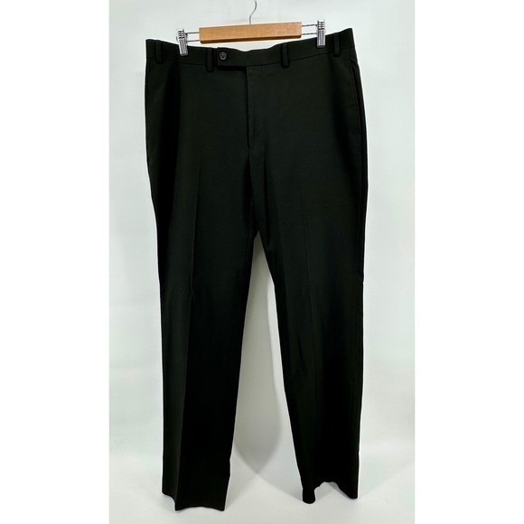 Lauren Ralph Lauren Other - Lauren Ralph Lauren Mens Black Dress Pants Flat Front Classic Fit Size 36x34